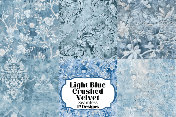 Download Embossed Velvet Light Blue Seamless - Light blue Collection