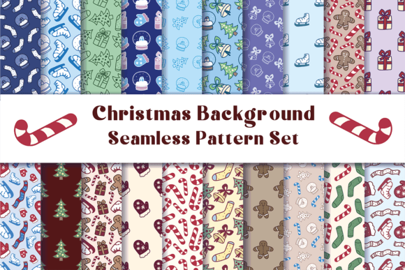 Download Christmas Background Seamless Pattern Set - Background seamless Collection