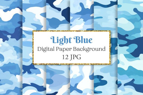 Download Light Blue Camo Seamless Pattern - Light blue Collection