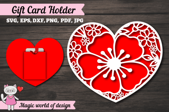 Download Valentines Gift Card Heart and Flowers P - Card Collection