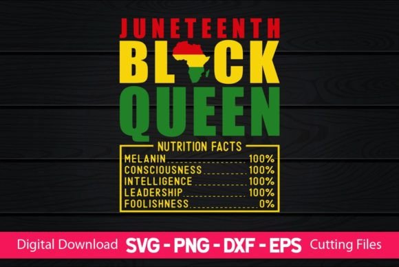 Download Juneteenth Black Queen Nutrition Facts - Juneteenth Collection