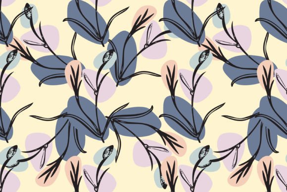 Download Botanical Hand Drawn Floral Seamless Pat - Hand drawn Collection