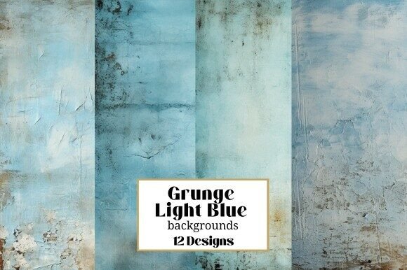Download 12 Grunge Light Blue Distressed Backgrou - Light blue Collection
