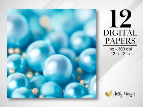 Download Light Blue Pearls Digital Paper - Premium Resources