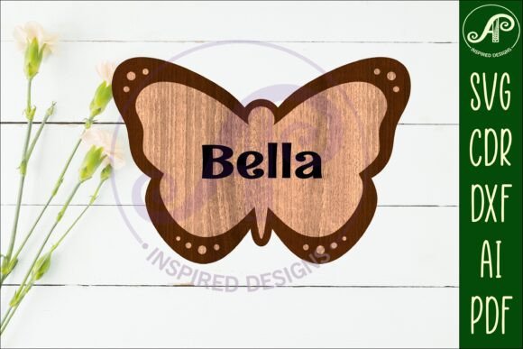 Download Butterfly Outline Design 2 Two Layers - Outline Collection